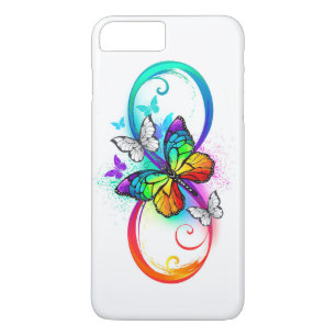 Bright infinity with rainbow butterfly iPhone 8 plus/7 plus case