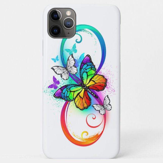 Bright infinity with rainbow butterfly Case-Mate iPhone case (Back)