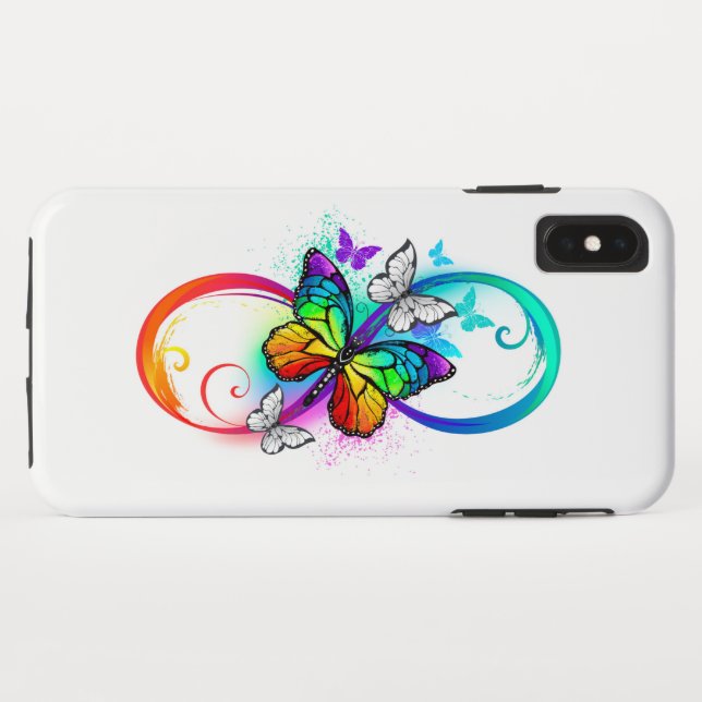 Bright infinity with rainbow butterfly Case-Mate iPhone case (Back (Horizontal))