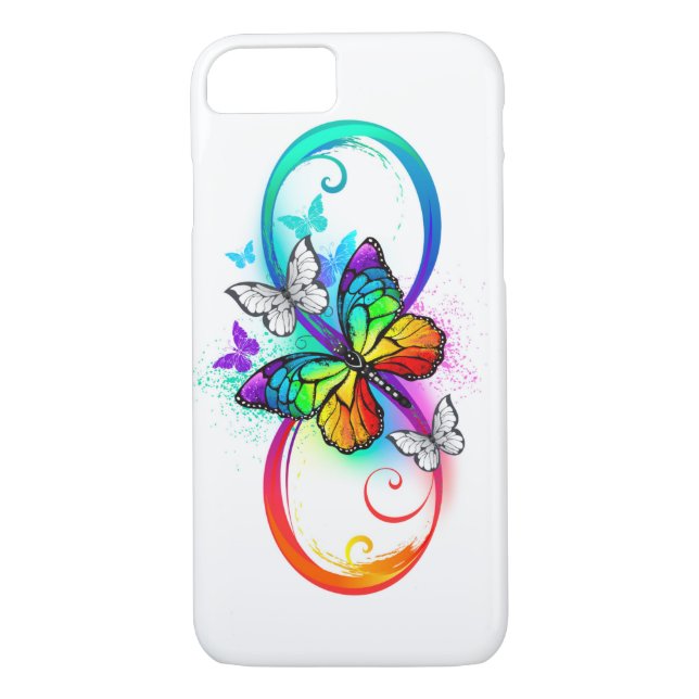 Bright infinity with rainbow butterfly Case-Mate iPhone case (Back)