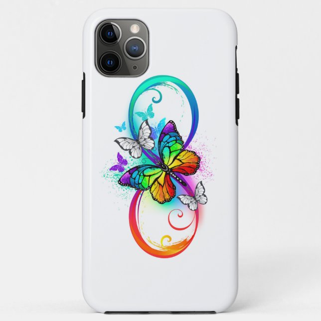 Bright infinity with rainbow butterfly Case-Mate iPhone case (Back)