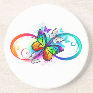 Bright infinity with rainbow butterfly coaster