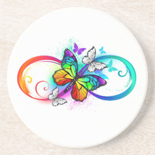 Bright infinity with rainbow butterfly coaster