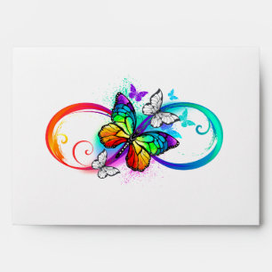 Bright infinity with rainbow butterfly envelope
