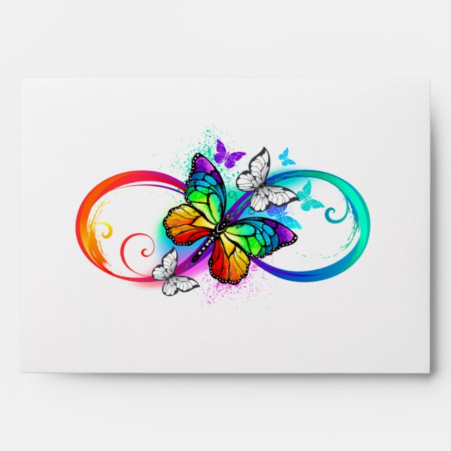 Bright infinity with rainbow butterfly envelope (Front)