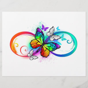 Bright infinity with rainbow butterfly flyer