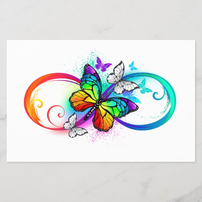 Bright infinity with rainbow butterfly flyer (Front)