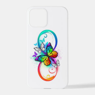Bright infinity with rainbow butterfly iPhone 12 pro case