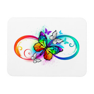 Bright infinity with rainbow butterfly magnet