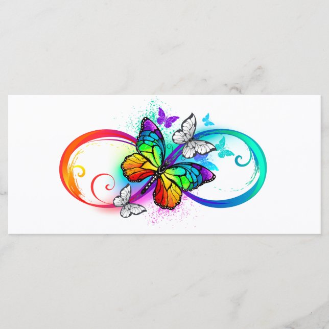 Bright infinity with rainbow butterfly menu (Front)