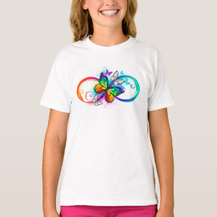 Bright infinity with rainbow butterfly T-Shirt