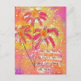 Bright Inspirational Quote Postcard