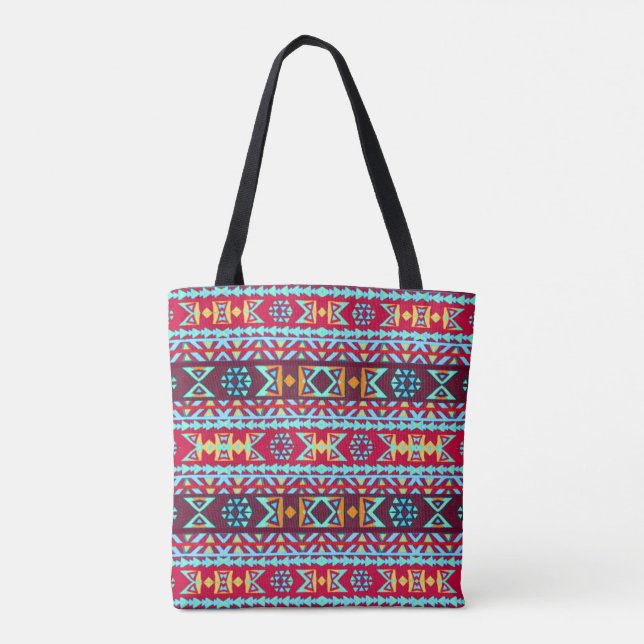 Bright Island Tribal  Tote Bag (Back)