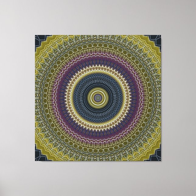 Bright Jewel Mandala Canvas Print (Front)