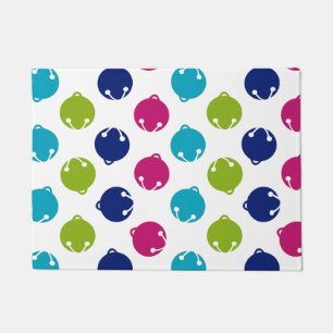 Bright Jingle Bells Holiday/Christmas design Doormat