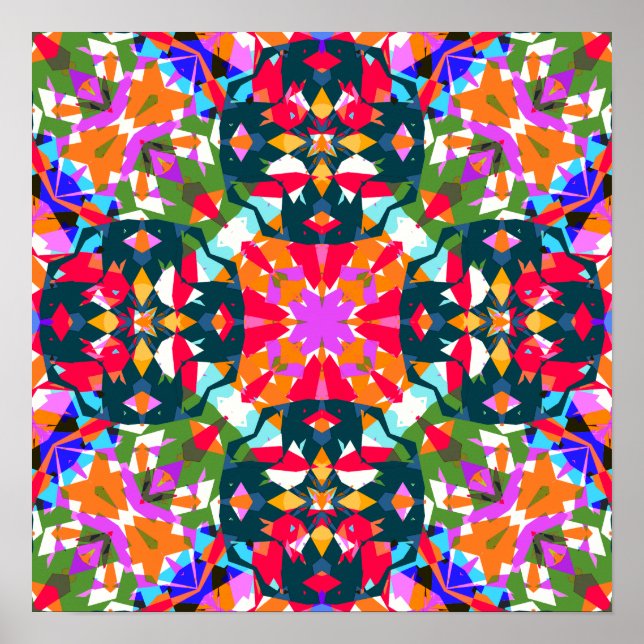 Bright Jolly Colourful Dopamine Decor Wall Poster (Front)