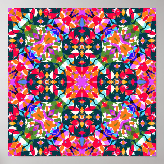 Bright Jolly Colourful Dopamine Decor Wall Poster (Front)