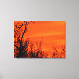 Bright Kansas Early Morning Sunrise Photo Canvas Print