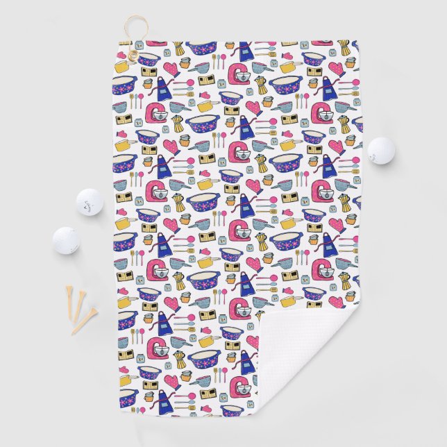 Bright Kitchen Utensils Cook Cake Maker Golf Towel (InSitu)
