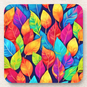 Bright Leaf Artwork Coaster