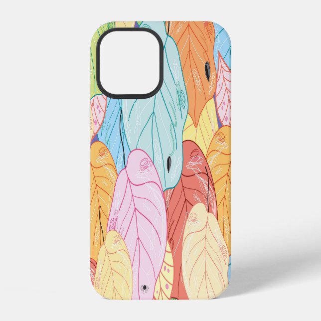 Bright Leaf Texture: Nature Inspired. iPhone Case (Back)