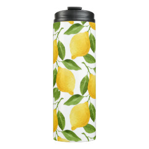 Bright lemons thermal tumbler