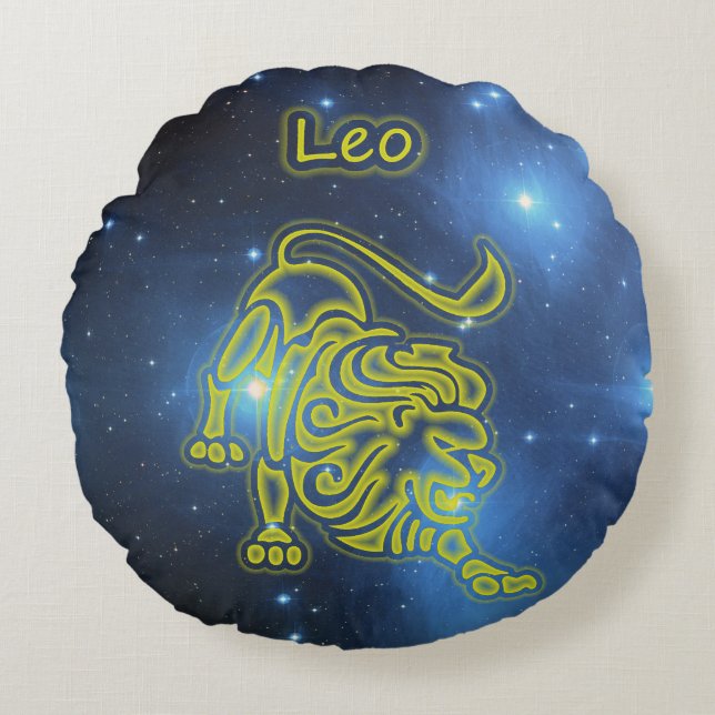 Bright Leo Round Cushion (Front)