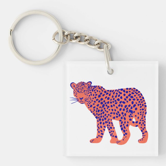 Bright Leopard Key Ring (Front)