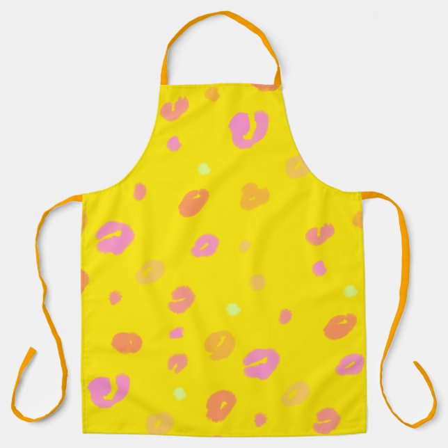 Bright Leopard Print Apron (Front)