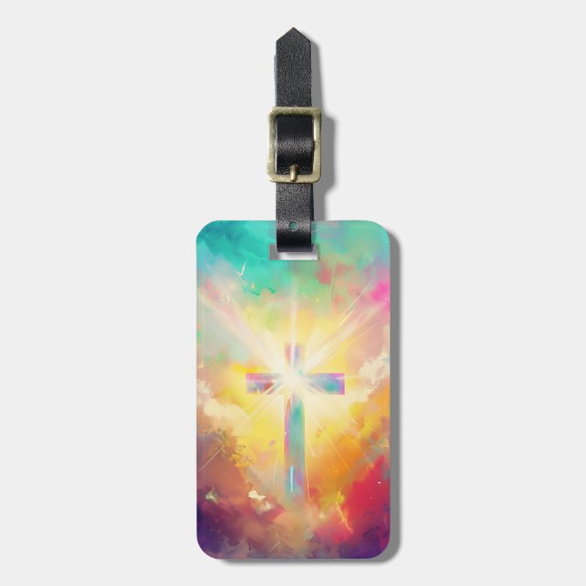Bright Light Cross Luggage Tag (Front Vertical)