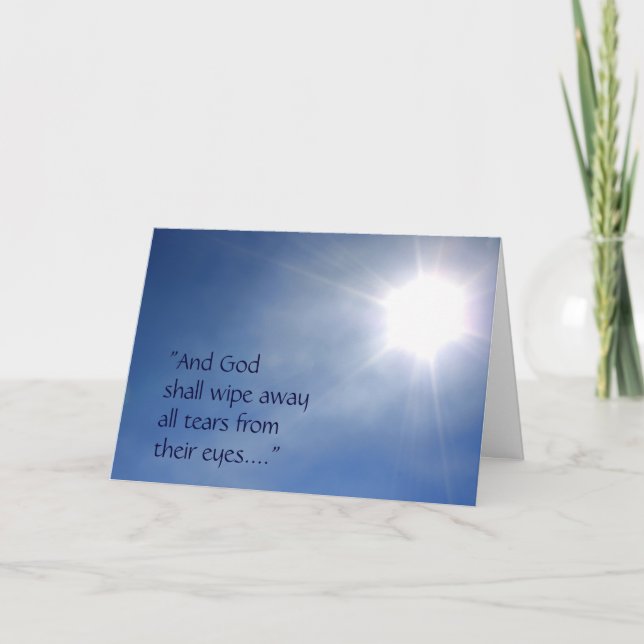 Bright Light Revelation 21 Sympathy Card (Front)