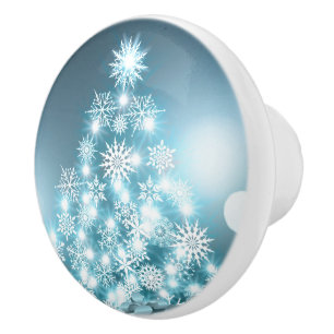 Bright Lights Christmas Tree Holiday Dresser Ceramic Knob
