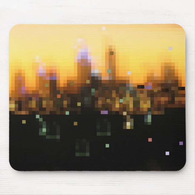 bright lights city sunset mouse mat (Front)