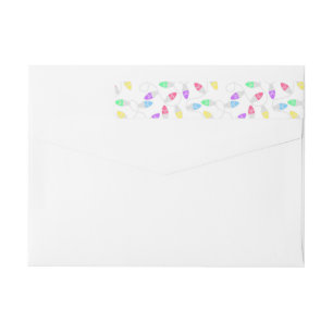 Bright Lights Holiday Return Address Wrap Around Label