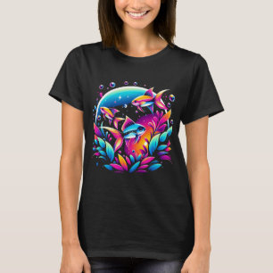 Bright Lights of the Aquarium: Neon Tetra Sparkle T-Shirt
