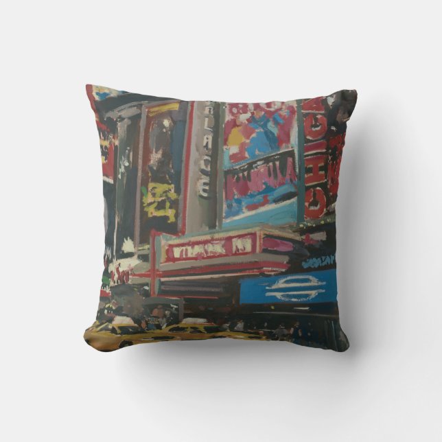 Bright Lights Times Square 2012 Cushion (Front)