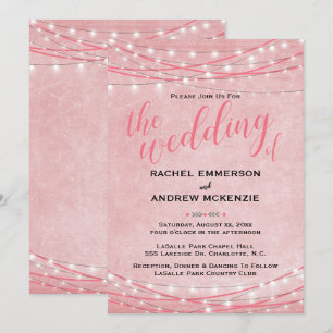 Bright Lights - Wedding Invitation -Shades of Pink