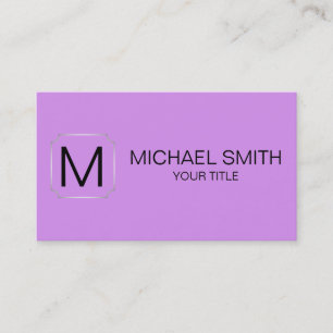 Bright lilac colour background business card
