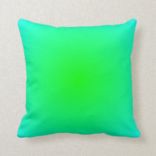 Bright Lime Aqua Gradient Cushion