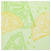 Bright lime green citrus lemons pattern