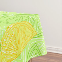 Bright lime green citrus lemons pattern