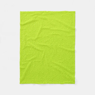 Bright Lime Green Neon Trendy Colours Fleece Blanket