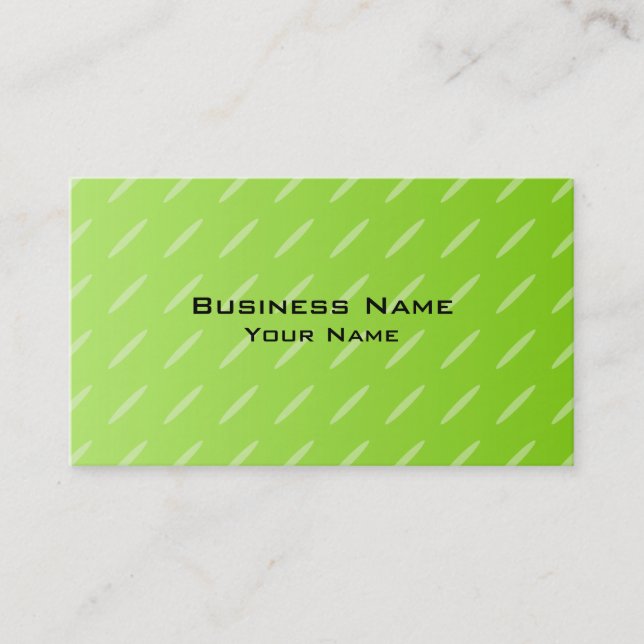 Bright Lime Green Patterned Background Design. Business Card (Front)