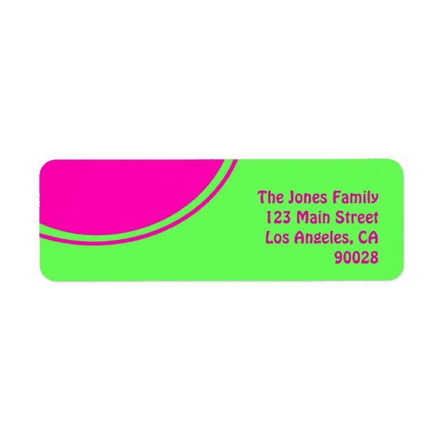 Bright lime green pink mod circle (Front)