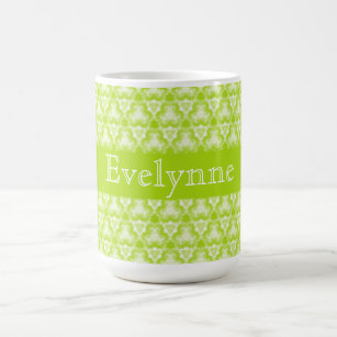 Bright Lime Green Spiral Customisable Coffee Mug