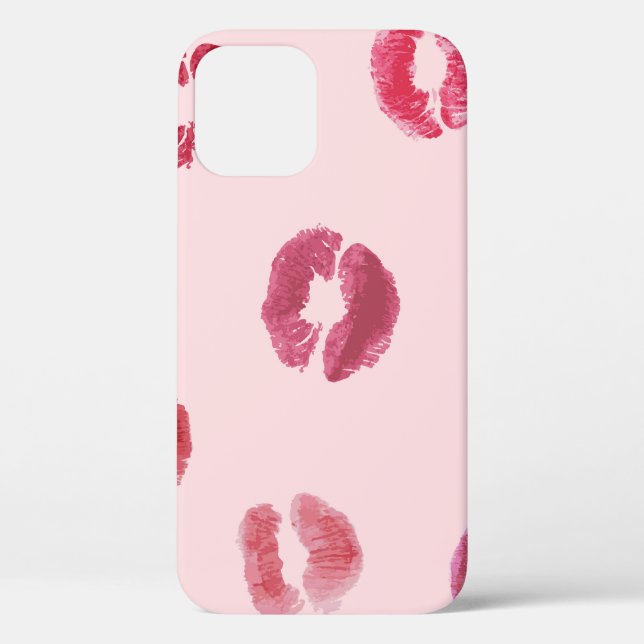 Bright Lips Imprints Valentine Pattern Case-Mate iPhone Case (Back)