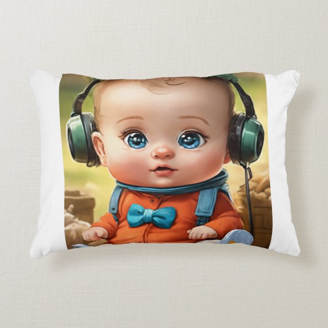 Bright Little Brain – Smart Baby Face Decorative Cushion (Front)