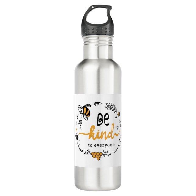 Bright logo with kind bee 710 ml water bottle (Front)