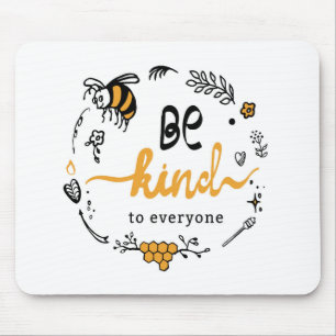 Bright logo with kind bee mouse mat