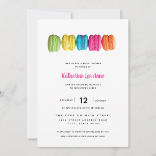 Bright Macaron Bridal Shower Invitation